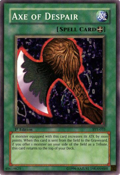 1st Edition, Common, Equip Spell, Spell, Starter Deck: Yugi Evolution, Unlimited Axe of Despair [SYE-035] Common - Trading Card World