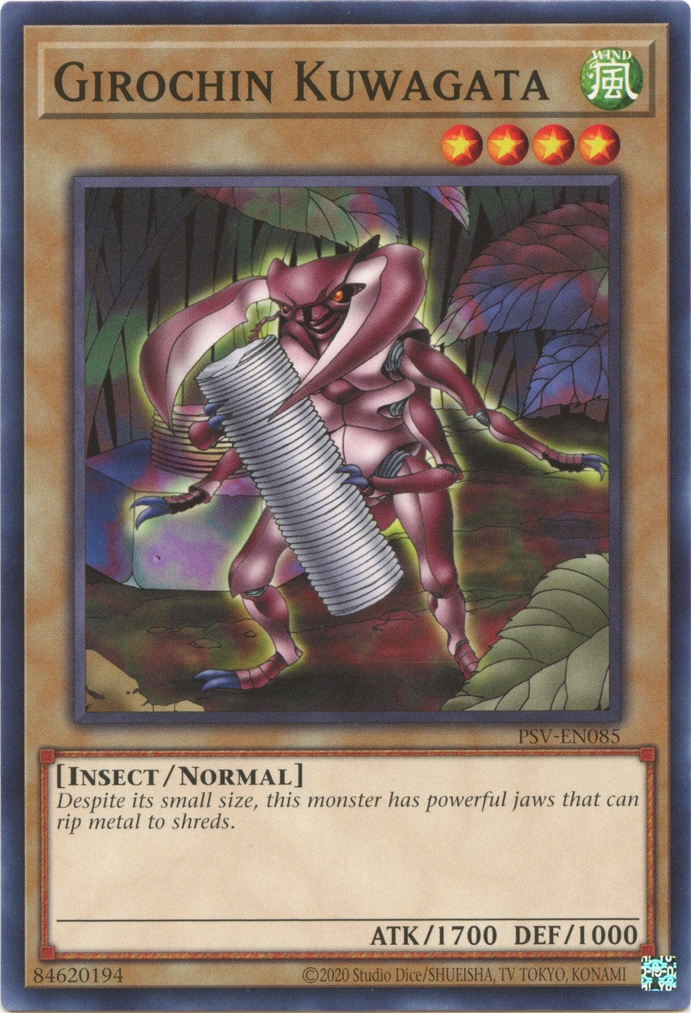Common, Insect, Normal Monster, Pharaoh's Servant (25th Anniversary Edition), Unlimited, Wind Girochin Kuwagata (25th Anniversary) [PSV-EN085] Common - Trading Card World
