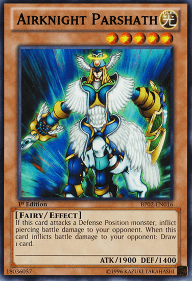 1st Edition, Battle Pack 2: War of the Giants, Effect Monster, Fairy, Light, Mosaic Rare, Unlimited Airknight Parshath [BP02-EN016] Mosaic Rare - Trading Card World