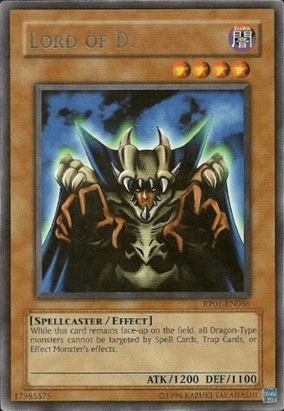 Dark, Effect Monster, Rare, Retro Pack 1, Spellcaster, Unlimited Lord of D. [RP01-EN086] Rare - Trading Card World