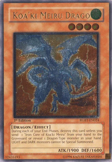 1st Edition, Dragon, Effect Monster, Raging Battle, Ultimate Rare, Unlimited, Wind Koa'ki Meiru Drago [RGBT-EN024] Ultimate Rare - Trading Card World