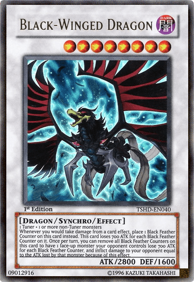 1st Edition, Dark, Dragon, Synchro/Effect Monster, The Shining Darkness, Ultra Rare, Unlimited Black-Winged Dragon [TSHD-EN040] Ultra Rare - Trading Card World