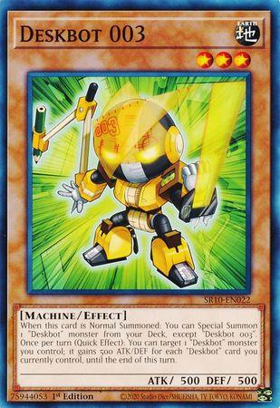 1st Edition, Common, Earth, Effect Monster, Machine, Structure Deck: Mechanized Madness Deskbot 003 [SR10-EN022] Common - Trading Card World