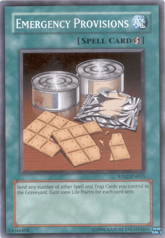 Common, Quick Play Spell, Retro Pack 2, Spell, Unlimited Emergency Provisions [RP02-EN055] Common - Trading Card World