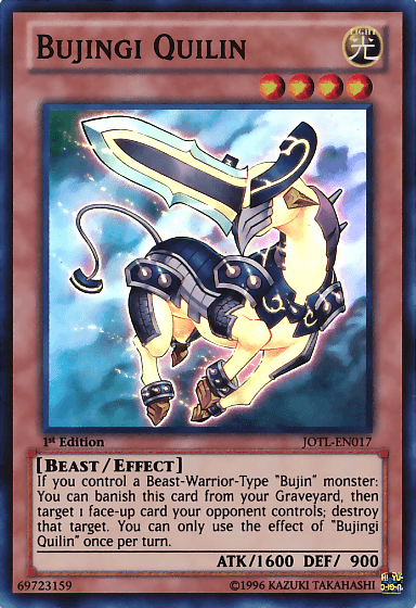 1st Edition, Beast, Effect Monster, Judgment of the Light, Light, Super Rare, Unlimited Bujingi Quilin [JOTL-EN017] Super Rare - Trading Card World