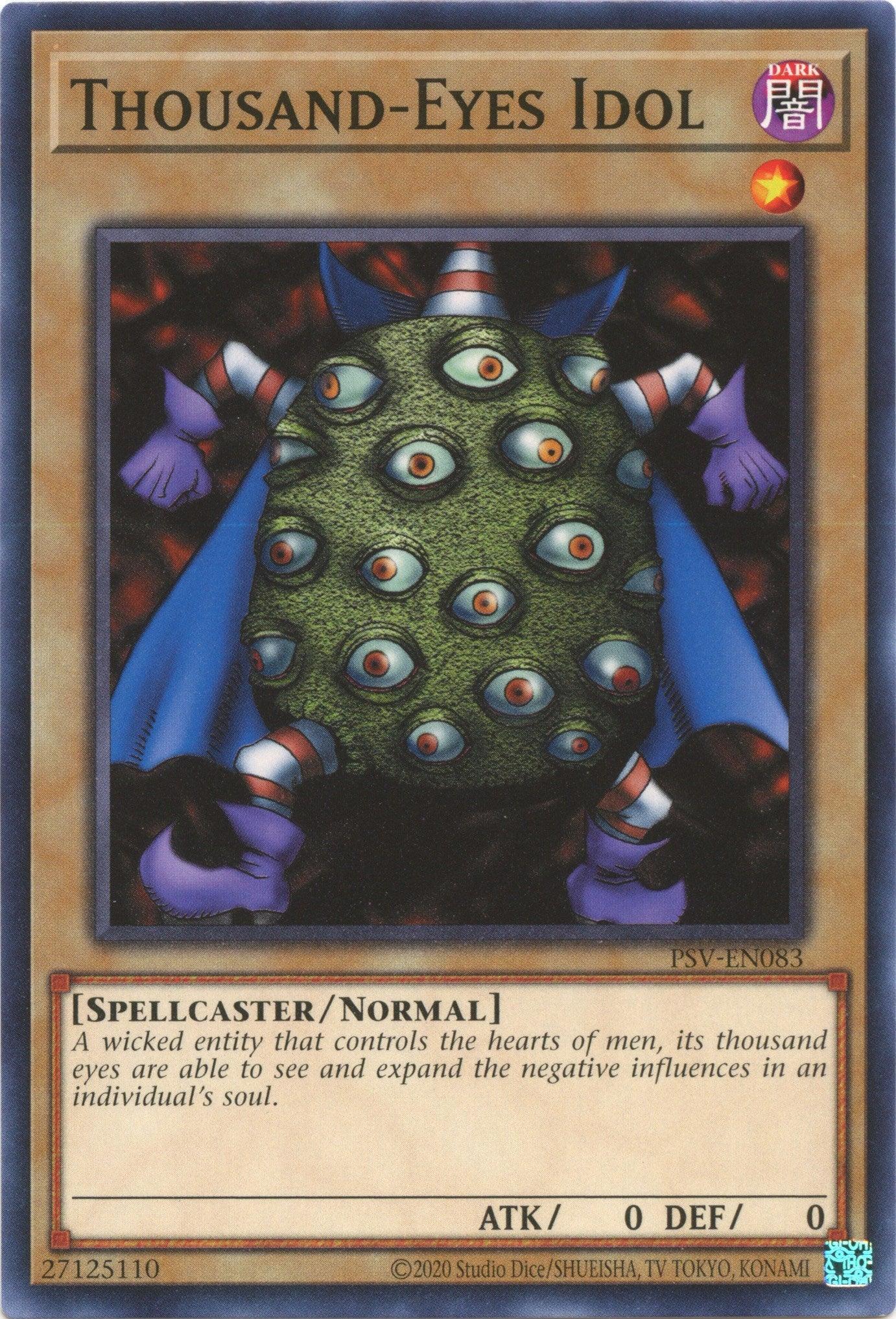 Common, Dark, Normal Monster, Pharaoh's Servant (25th Anniversary Edition), Spellcaster, Unlimited Thousand-Eyes Idol (25th Anniversary) [PSV-EN083] Common - Trading Card World