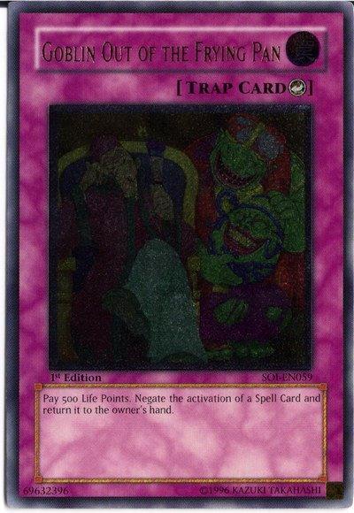 1st Edition, Counter Trap, Shadow of Infinity, Trap, Ultimate Rare, Unlimited Goblin Out of the Frying Pan (UTR) [SOI-EN059] Ultimate Rare - Trading Card World