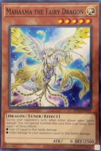 Common, Dragon/Tuner/Effect, Effect, Light, OTS Tournament Pack 15, Unlimited Mahaama the Fairy Dragon [OP15-EN025] Common - Trading Card World