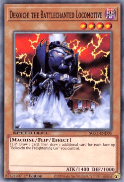 1st Edition, Common, Dark, Flip/Effect Monster, Machine, Speed Duel GX: Duel Academy Box Dekoichi the Battlechanted Locomotive [SGX1-END05] Common - Trading Card World