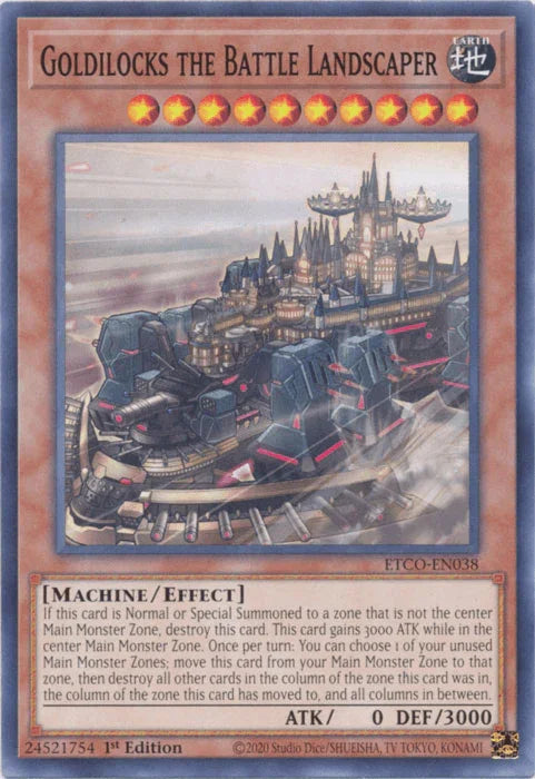 1st Edition, Common, Earth, Effect Monster, Eternity Code, Machine Goldilocks the Battle Landscaper [ETCO-EN038] Common - Trading Card World