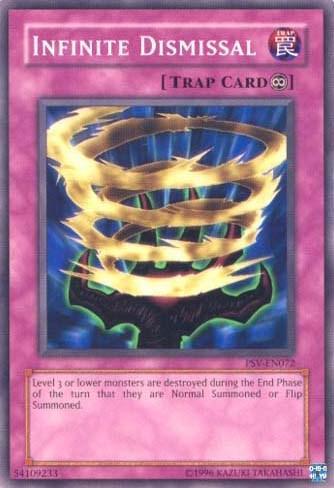 Common, Continuous Trap, Pharaoh's Servant, Trap, Unlimited Infinite Dismissal [PSV-EN072] Common - Trading Card World