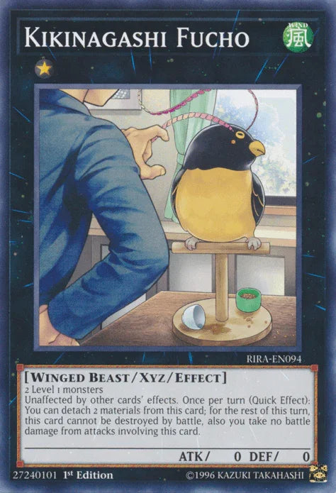 1st Edition, Common, Rising Rampage, Unlimited, Wind, Winged Beast, Xyz/Effect Monster Kikinagashi Fucho [RIRA-EN094] Common - Trading Card World