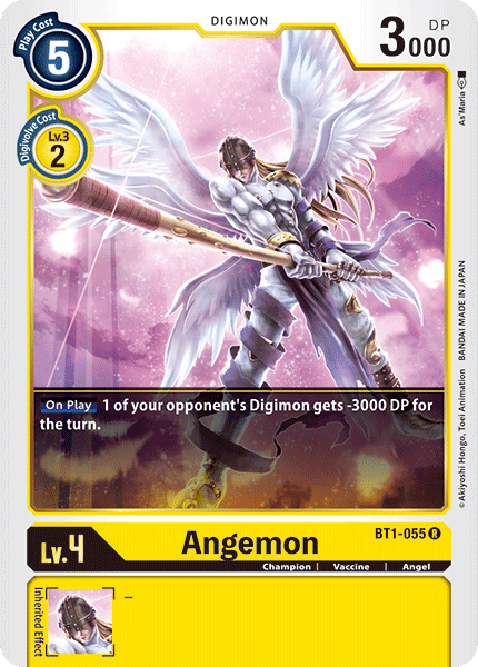 Angel, BT1-055, Champion, Digimon, Rare, Release Special Booster Ver.1.0, Vaccine, Yellow Angemon [BT1-055] [Release Special Booster Ver.1.0] - Trading Card World