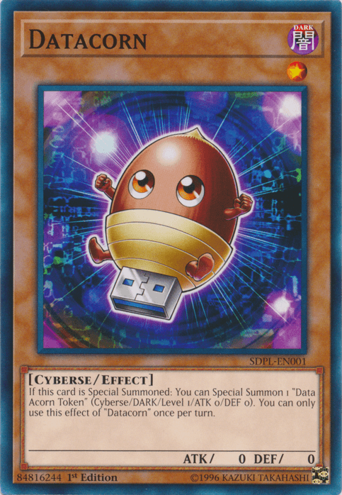 1st Edition, Common, Cyberse, Dark, Effect Monster, Structure Deck: Powercode Link Datacorn [SDPL-EN001] Common - Trading Card World