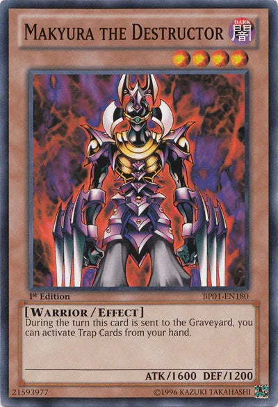 1st Edition, Battle Pack: Epic Dawn, Common, Dark, Effect Monster, Unlimited, Warrior Makyura the Destructor [BP01-EN180] Common - Trading Card World