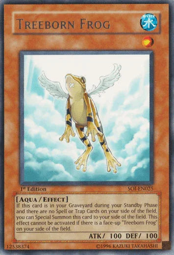 1st Edition, Aqua, Effect Monster, Rare, Shadow of Infinity, Unlimited, Water Treeborn Frog [SOI-EN025] Rare - Trading Card World