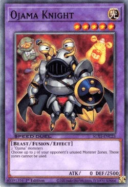 1st Edition, Beast, Common, Fusion/Effect Monster, Light, Speed Duel GX: Duel Academy Box Ojama Knight [SGX1-ENC23] Common - Trading Card World