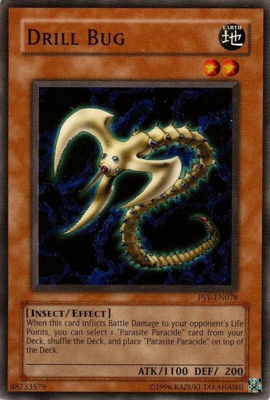 Common, Earth, Effect Monster, Insect, Pharaoh's Servant, Unlimited Drill Bug [PSV-EN078] Common - Trading Card World