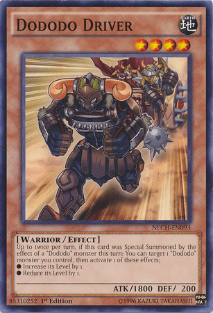 1st Edition, Common, Earth, Effect Monster, The New Challengers, Unlimited, Warrior Dododo Driver [NECH-EN093] Common - Trading Card World