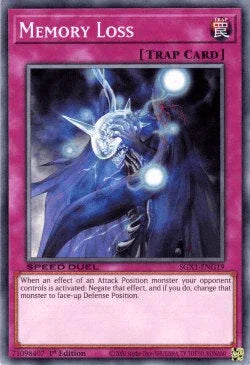 1st Edition, Common, Normal Trap, Speed Duel GX: Duel Academy Box, Trap Memory Loss [SGX1-ENG19] Common - Trading Card World