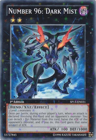 1st Edition, Dark, Fiend, Star Pack 2013, Starfoil Rare, Unlimited, Xyz/Effect Monster Number 96: Dark Mist [SP13-EN031] Starfoil Rare - Trading Card World