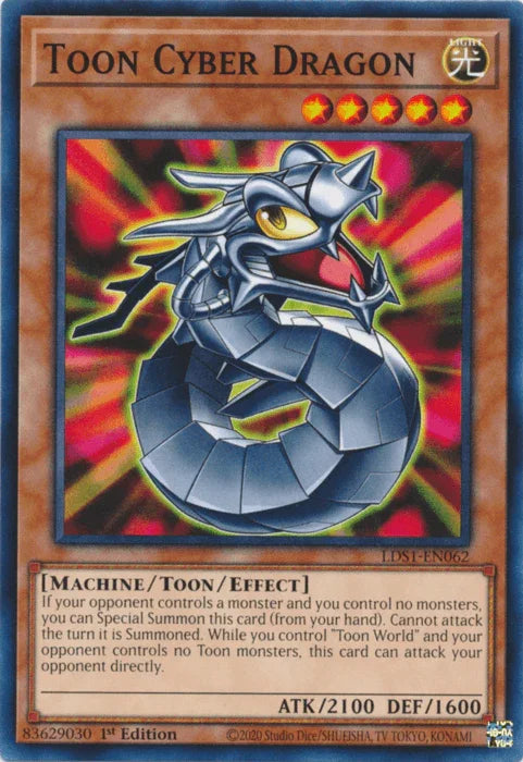 1st Edition, Common, Legendary Duelists: Season 1, Light, Machine, Toon/Effect Monster Toon Cyber Dragon [LDS1-EN062] Common - Trading Card World
