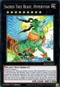 1st Edition, Blazing Vortex, Earth, Plant, Super Rare, Xyz/Effect Monster Sacred Tree Beast, Hyperyton [BLVO-EN047] Super Rare - Trading Card World