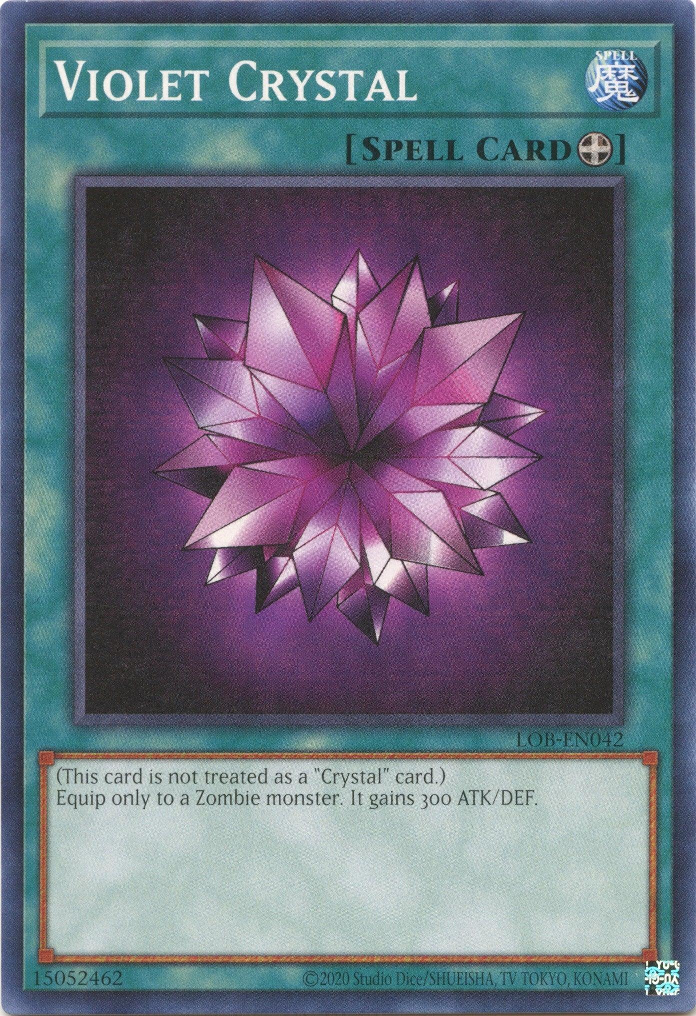 Common, Equip Spell, Legend of Blue Eyes White Dragon (25th Anniversary Edition), Spell, Unlimited Violet Crystal (25th Anniversary) [LOB-EN042] Common - Trading Card World