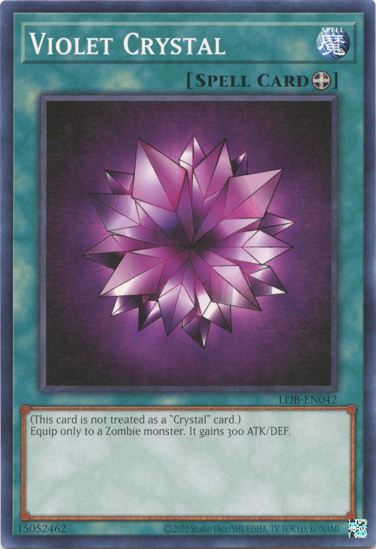 Common, Equip Spell, Legend of Blue Eyes White Dragon (25th Anniversary Edition), Spell, Unlimited Violet Crystal (25th Anniversary) [LOB-EN042] Common - Trading Card World