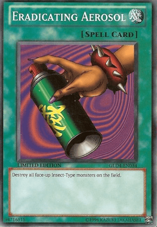 Common, Gold Series 4: Pyramids Edition, Limited, Normal Spell, Spell Eradicating Aerosol [GLD4-EN034] Common - Trading Card World