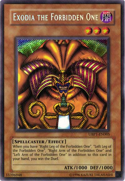 Dark, Effect Monster, GX Ultimate Beginner's Pack 1, Limited, Secret Rare, Spellcaster Exodia the Forbidden One [UBP1-EN005] Secret Rare - Trading Card World