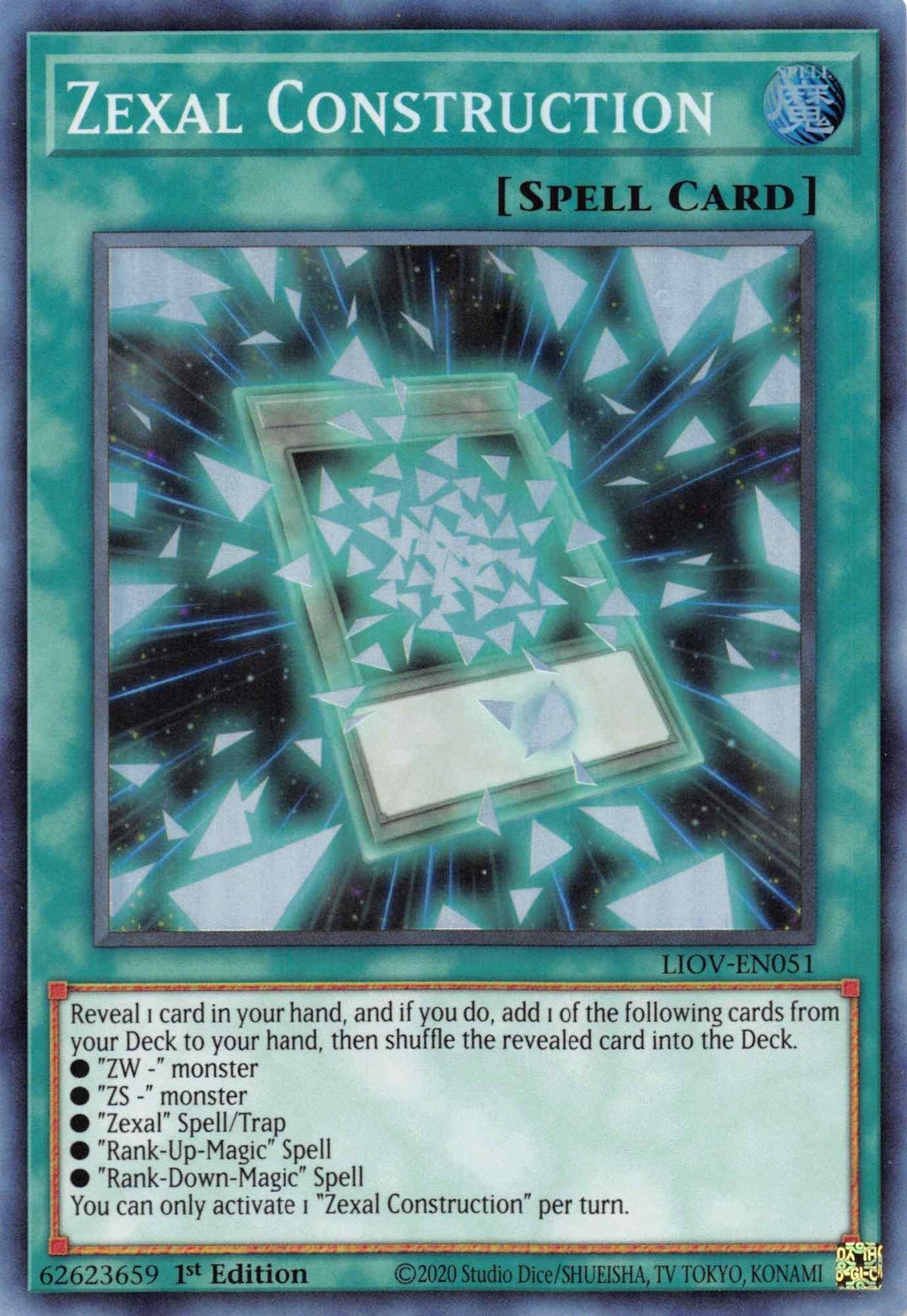 1st Edition, Lightning Overdrive, Normal Spell, Spell, Super Rare Zexal Construction [LIOV-EN051] Super Rare - Trading Card World