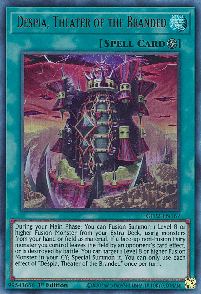 1st Edition, Field Spell, Ghosts From the Past: The 2nd Haunting, Spell, Ultra Rare Despia, Theater of the Branded [GFP2-EN167] Ultra Rare - Trading Card World