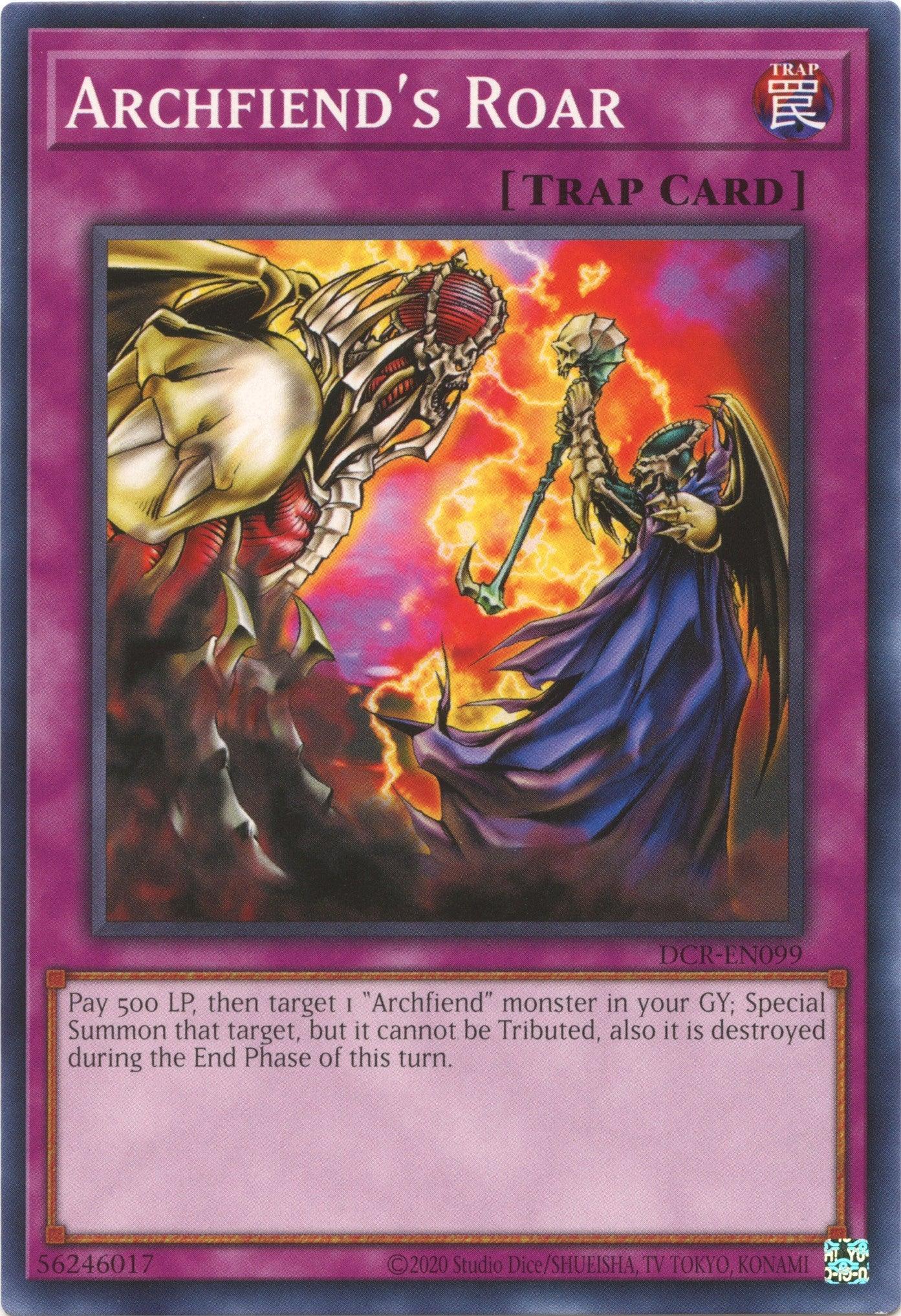 Common, Dark Crisis (25th Anniversary Edition), Normal Trap, Trap, Unlimited Archfiend's Roar (25th Anniversary) [DCR-EN099] Common - Trading Card World