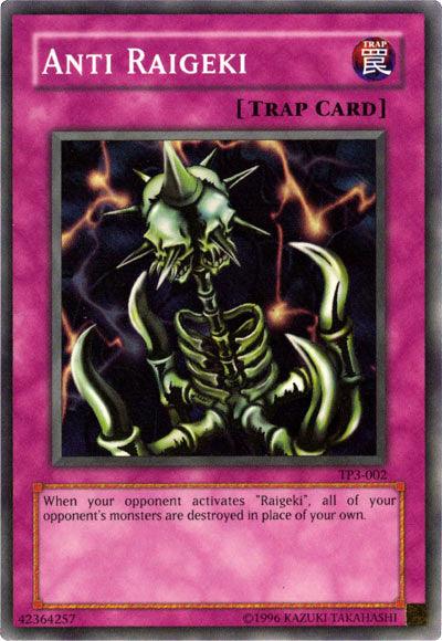 Normal Trap, Super Rare, Tournament Pack 3, Trap, Unlimited Anti Raigeki [TP3-002] Super Rare - Trading Card World