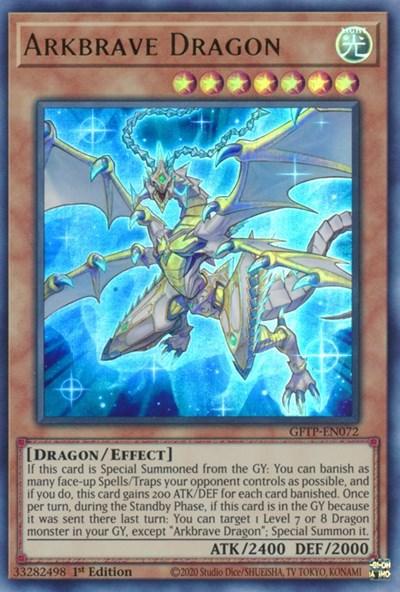 1st Edition, Dragon, Effect Monster, Ghosts from the Past, Light, Ultra Rare Arkbrave Dragon [GFTP-EN072] Ultra Rare - Trading Card World