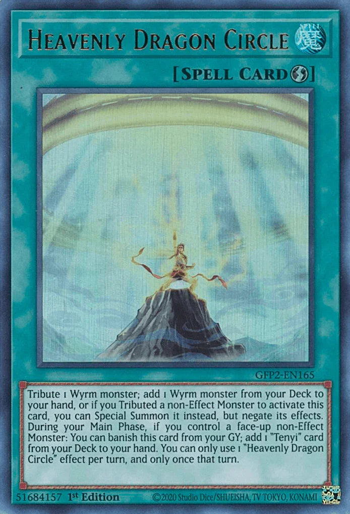 1st Edition, Ghosts From the Past: The 2nd Haunting, Quick-Play Spell, Spell, Ultra Rare Heavenly Dragon Circle [GFP2-EN165] Ultra Rare - Trading Card World