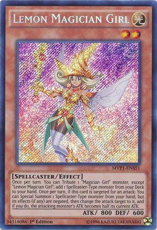 1st Edition, Effect Monster, Light, Secret Rare, Spellcaster, The Dark Side of Dimensions Movie Pack: Secret Edition Lemon Magician Girl [MVP1-ENS51] Secret Rare - Trading Card World