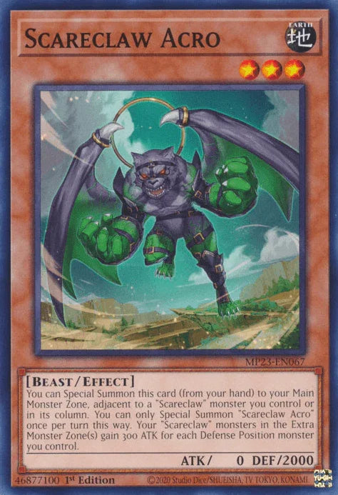 1st Edition, Beast, Common, Dueling Heroes Collectors Tin - Mega Pack (25th Anniversary Edition), Earth, Effect Monster Scareclaw Acro [MP23-EN067] Common - Trading Card World