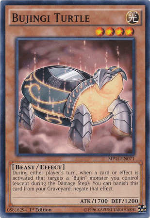 1st Edition, 2014 Mega-Tins Mega Pack, Beast, Common, Effect Monster, Light Bujingi Turtle [MP14-EN071] Common - Trading Card World
