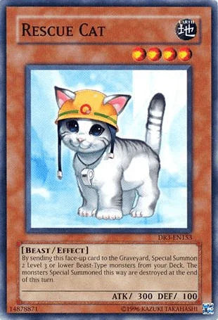 Beast, Common, Dark Revelation Volume 3, Earth, Effect Monster, Unlimited Rescue Cat [DR3-EN153] Common - Trading Card World
