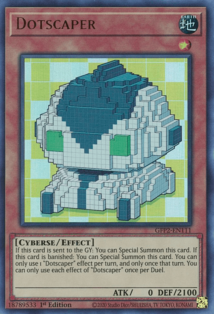 1st Edition, Cyberse, Earth, Effect Monster, Ghosts From the Past: The 2nd Haunting, Ultra Rare Dotscaper [GFP2-EN111] Ultra Rare - Trading Card World