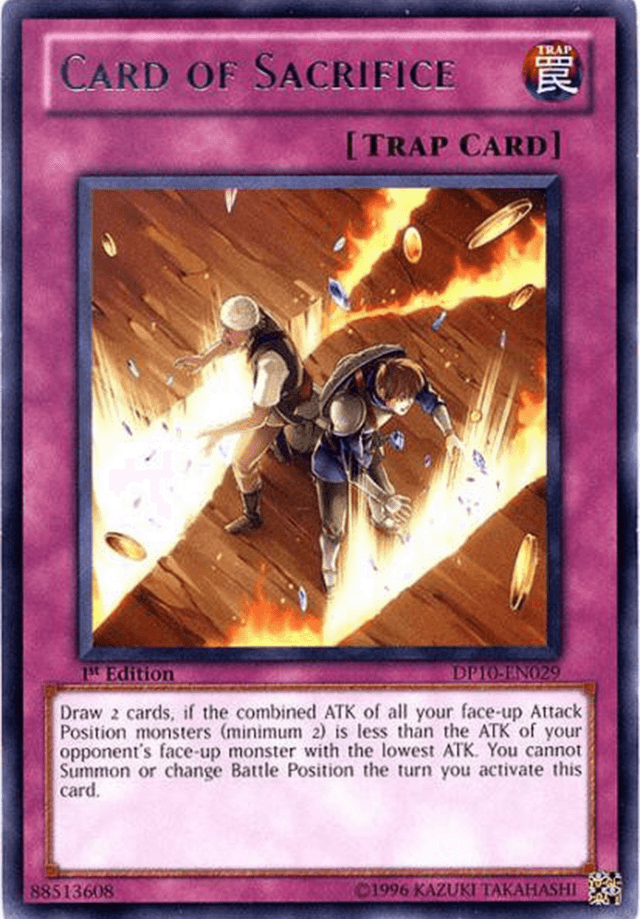 1st Edition, Duelist Pack 10: Yusei 3, Normal Trap, Rare, Trap, Unlimited Card of Sacrifice [DP10-EN029] Rare - Trading Card World