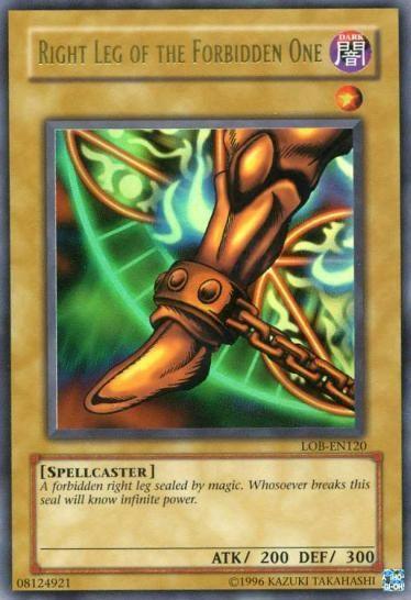 Dark, Normal Monster, Spellcaster, The Legend of Blue Eyes White Dragon, Ultra Rare, Unlimited Right Leg of the Forbidden One [LOB-EN120] Ultra Rare - Trading Card World