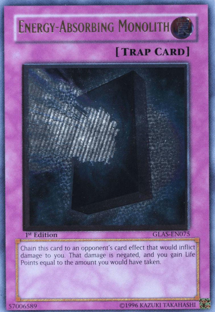 1st Edition, Gladiator's Assault, Normal Trap, Trap, Ultimate Rare, Unlimited Energy-Absorbing Monolith [GLAS-EN075] Ultimate Rare - Trading Card World