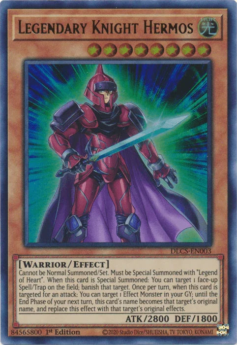 1st Edition, Dragons of Legend: The Complete Series, Effect Monster, Light, Ultra Rare, Warrior Legendary Knight Hermos [DLCS-EN003] Ultra Rare - Trading Card World