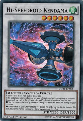 1st Edition, Clash of Rebellions, Machine, Synchro/Effect Monster, Ultra Rare, Unlimited, Wind Hi-Speedroid Kendama [CORE-EN095] Ultra Rare - Trading Card World