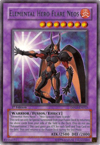 1st Edition, Duelist Pack 3: Jaden Yuki 2, Fire, Fusion/Effect Monster, Rare, Unlimited, Warrior Elemental Hero Flare Neos [DP03-EN013] Rare - Trading Card World