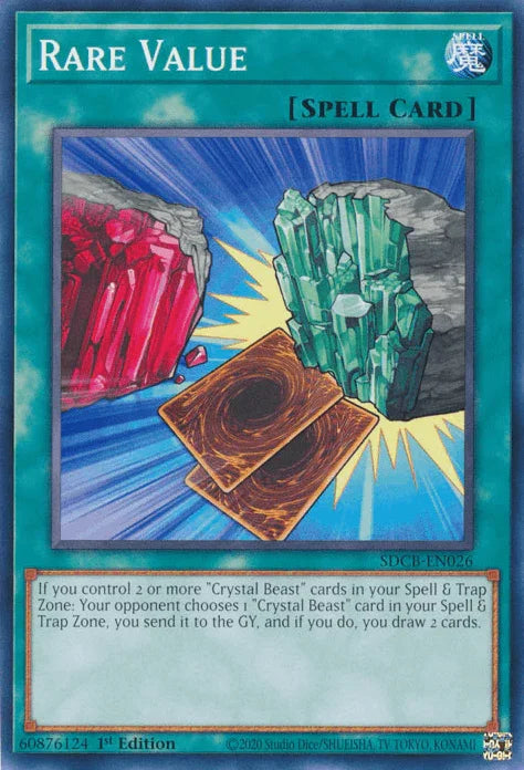 1st Edition, Common, Normal Spell, Spell, Structure Deck: Legend of the Crystal Beasts Rare Value [SDCB-EN026] Common - Trading Card World
