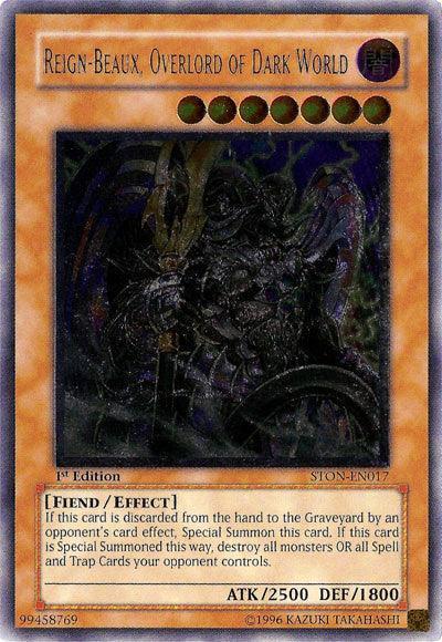 1st Edition, Dark, Effect Monster, Fiend, Strike of Neos, Ultimate Rare, Unlimited Reign-Beaux, Overlord of Dark World [STON-EN017] Ultimate Rare - Trading Card World